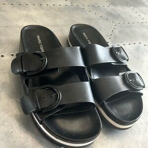 Marc Fisher black Keena Women’s slides size 8 1/2. EUC